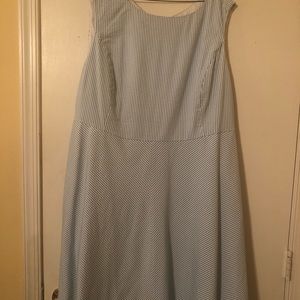 Women’s Lands End Seersucker Dress - size 18W